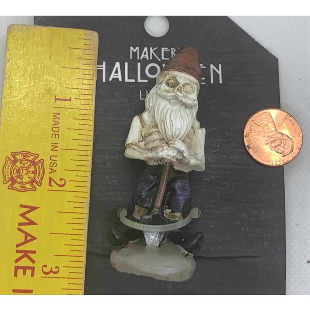 NIP Maker's Halloween Littles SKELETON GNOME miniature figurine Joann Joann's
